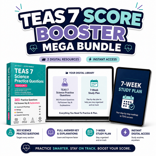 TEAS 7 SCORE BOOSTER MEGA BUNDLE