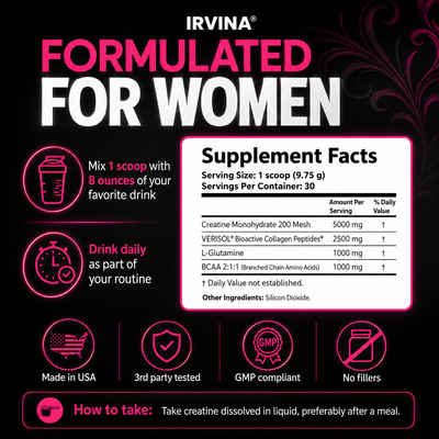 Creatine for Women – Build Strength, Support Skin Glow & Hair Heath, Recover Faster