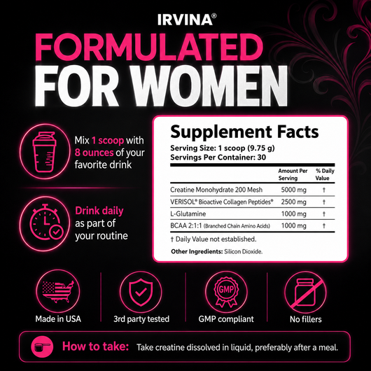 Creatine for Women – Build Strength, Support Skin Glow & Hair Heath, Recover Faster